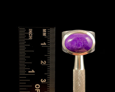SUGILITE Crystal Ring - Size 6.5, Sterling Silver, Oval - Crystal Ring, Cocktail Ring, Boho Jewelry, 51420-Throwin Stones