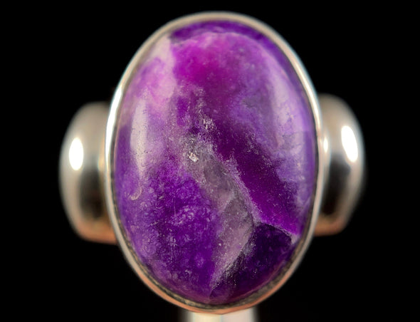 SUGILITE Crystal Ring - Size 6.5, Sterling Silver, Oval - Crystal Ring, Cocktail Ring, Boho Jewelry, 51442-Throwin Stones