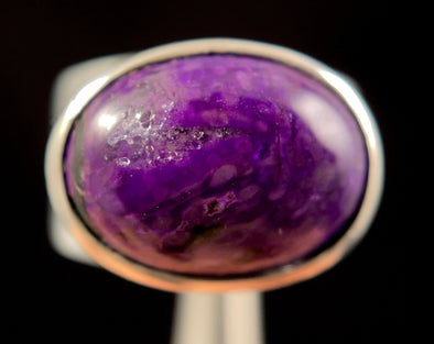 SUGILITE Crystal Ring - Size 7.75, Sterling Silver, Oval - Crystal Ring, Cocktail Ring, Boho Jewelry, 51413-Throwin Stones