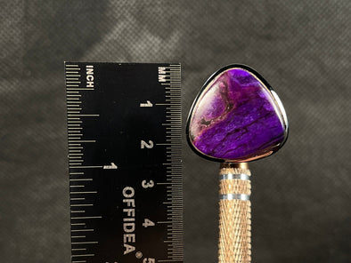 SUGILITE Crystal Ring - Size 8 - Mens Black Ring, Gemstone Ring, Handmade Jewelry, 49317-Throwin Stones