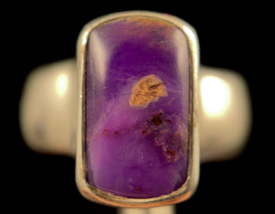 SUGILITE Crystal Ring - Size 8.5, Sterling Silver, Rectangle - Crystal Ring, Cocktail Ring, Boho Jewelry, 51431-Throwin Stones