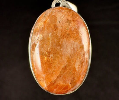 SUNSTONE Crystal Pendant - Sterling Silver, Oval Cabochon - Fine Jewelry, Healing Crystals and Stones, 54205-Throwin Stones