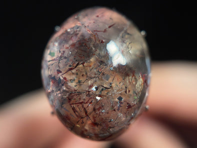 SUPER SEVEN QUARTZ Cabochon - Large Oval - Gemstones, Jewelry Making, Semi Precious Stones, 42011-Throwin Stones
