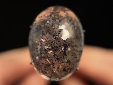 SUPER SEVEN QUARTZ - Large Faceted Oval - Gemstones, Jewelry Making, Semi Precious Stones, 42015-Throwin Stones