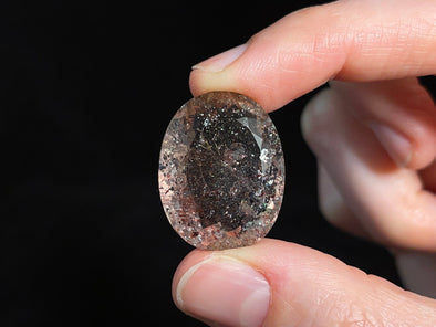 SUPER SEVEN QUARTZ - Large Faceted Oval - Gemstones, Jewelry Making, Semi Precious Stones, 42040-Throwin Stones