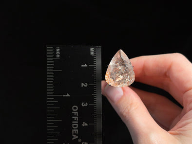 SUPER SEVEN QUARTZ - Large Faceted Triangle - Gemstones, Jewelry Making, Semi Precious Stones, 42017-Throwin Stones