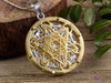 Seed of Life Pendant - Two Tone Gold Silver Pendant - Merkaba, Flower of Life, Sacred Geometry, Jewelry, E1502-Throwin Stones