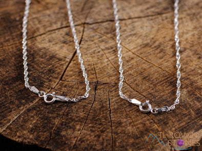 Silver Chain - Singapore 18", 24" - Sterling Silver Chain Necklace, Jewelry, E1854-Throwin Stones