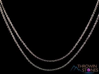 Silver Steel Chain - Link 30" - Stainless Steel Chain Necklace, Jewelry, E1994-Throwin Stones