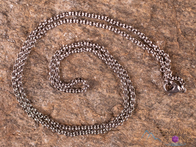 Silver Steel Chain - Rolo 18", 20" - Stainless Steel Chain Necklace, Jewelry, E1993-Throwin Stones