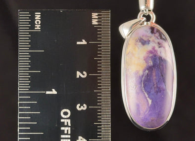 TIFFANY STONE Crystal Pendant - Sterling Silver, Opal Fluorite Bertrandite Beryllium - Fine Jewelry, Healing Crystals and Stones, 54495-Throwin Stones