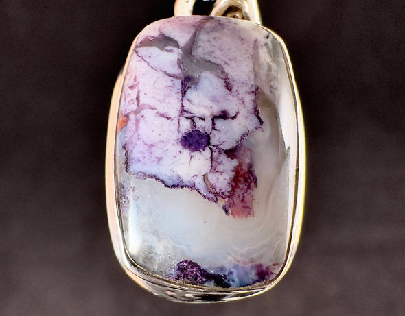 TIFFANY STONE Crystal Pendant - Sterling Silver, Opal Fluorite Bertrandite Beryllium - Fine Jewelry, Healing Crystals and Stones, 54518-Throwin Stones