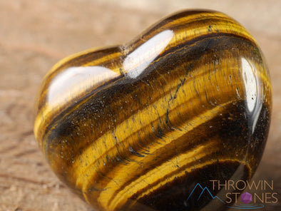 TIGERS EYE Crystal Heart - Self Care, Mom Gift, Home Decor, Healing Crystals and Stones, E0263-Throwin Stones