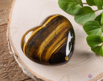 TIGERS EYE Crystal Heart - Self Care, Mom Gift, Home Decor, Healing Crystals and Stones, E0263-Throwin Stones
