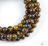 TIGERS EYE Crystal Necklace, Mala - Beaded Necklace, Handmade Jewelry, Healing Crystals and Stones, E0121-Throwin Stones
