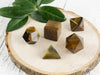 TIGERS EYE Crystal Platonic Solids - Sacred Geometry, Crystal Set, Metaphysical, Healing Crystals and Stones, E1063-Throwin Stones