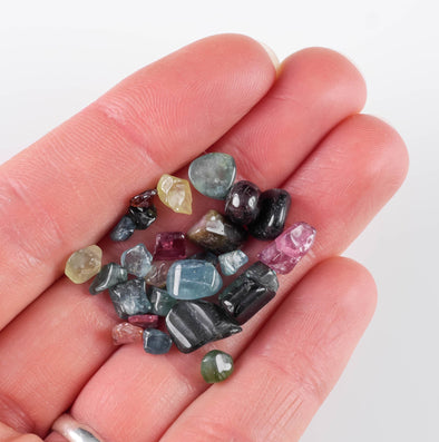 TOURMALINE Crystal Chips - Small Crystals, Birthstones, Gemstones, Jewelry Making, Tumbled Crystals, E0672-Throwin Stones