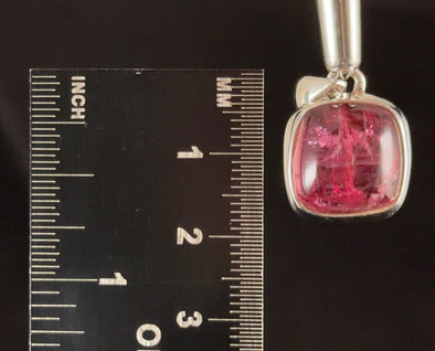 TOURMALINE Crystal Pendant - Sterling Silver, Cabochon - Birthstone, Fine Jewelry, Healing Crystals and Stones, 54440-Throwin Stones