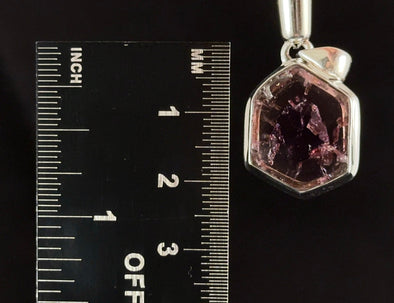 TOURMALINE Crystal Pendant - Sterling Silver, Slice - Birthstone, Fine Jewelry, Healing Crystals and Stones, 54441-Throwin Stones