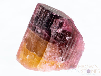 TOURMALINE Raw Crystal - Bicolor Pink Yellow - Birthstone, Gemstones, Wire Wrap, Jewelry Making, Raw Crystals and Stones, 39356-Throwin Stones