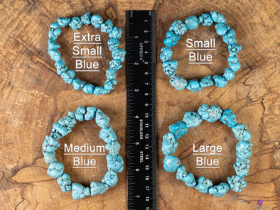 TURQUOISE Crystal Bracelet - Nugget Chip Beads - Beaded Bracelet, Handmade Jewelry, Healing Crystal Bracelet, E2187-Throwin Stones