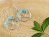 Tree of Life Earrings, BLUE APATITE Crystal Statement Earrings - Dangle Earrings, Handmade Jewelry, E0898-Throwin Stones