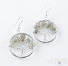 Tree of Life Earrings, LABRADORITE Crystal Statement Earrings - Dangle Earrings, Handmade Jewelry, E0903-Throwin Stones
