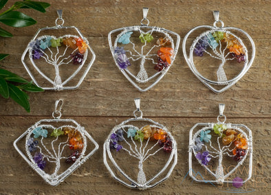 Tree of Life Crystal Necklace  Wire Wrapped Stone Tree Necklace –  Crystalline Dream