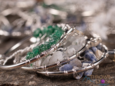 Tree of Life Pendant, Crystal Pendant - AVENTURINE, SODALITE, MOONSTONE - Handmade Jewelry, Wire Wrapped Jewelry, E2002-Throwin Stones