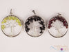 Tree of Life Pendant, Crystal Pendant - GARNET, PERIDOT, Black TOURMALINE - Handmade Jewelry, Wire Wrapped Jewelry, E2001-Throwin Stones
