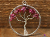 Tree of Life Pendant, Pink TOURMALINE Crystal Pendant - Handmade Jewelry, Wire Wrapped Jewelry, E2094-Throwin Stones