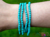 Turquoise HOWLITE Crystal Bracelet - Round Beads - Beaded Bracelet, Handmade Jewelry, Healing Crystal Bracelet, E2033-Throwin Stones
