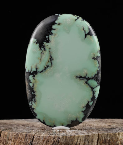Turquoise VARISCITE Crystal Cabochon - Oval - Gemstones, Jewelry Making, Crystals, 37243-Throwin Stones