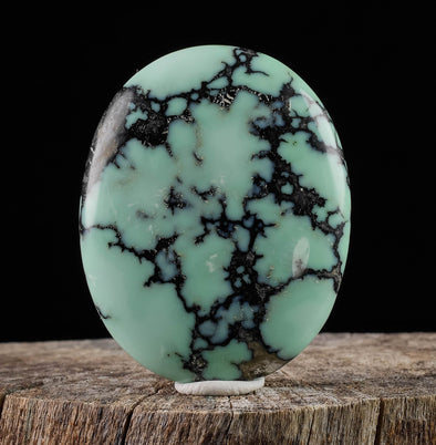 Turquoise VARISCITE Crystal Cabochon - Oval - Gemstones, Jewelry Making, Crystals, Stones, 37874-Throwin Stones