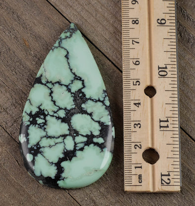 Turquoise VARISCITE Crystal Cabochon - Teardrop - Gemstones, Jewelry Making, Crystals, 37287-Throwin Stones