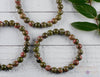 UNAKITE Crystal Bracelet - Round Beads - Beaded Bracelet, Handmade Jewelry, Healing Crystal Bracelet, E0599-Throwin Stones