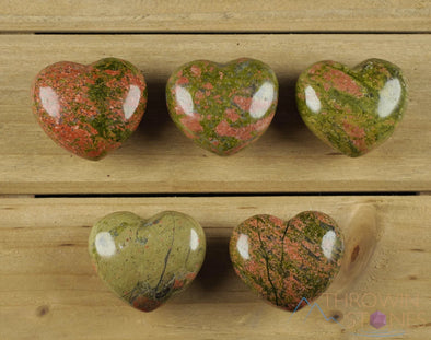 UNAKITE Crystal Heart - Self Care, Mom Gift, Home Decor, Healing Crystals and Stones, E0166-Throwin Stones