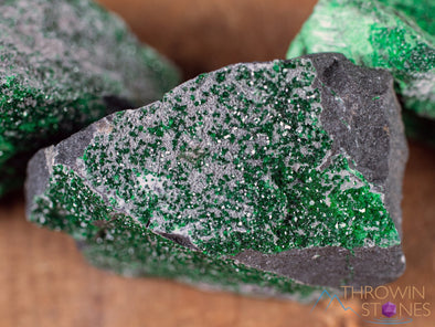UVAROVITE Raw Crystal Cluster Druzy - Thick, Rare Calcium Chromium Green Garnet Stone - Home Decor, Raw Crystals and Stones, E1996-Throwin Stones