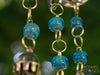 WIND CHIME - Peace Sign, Glass Beads, Gold, Bells - Windchime for Outdoors, Home Decor, E1884-Throwin Stones