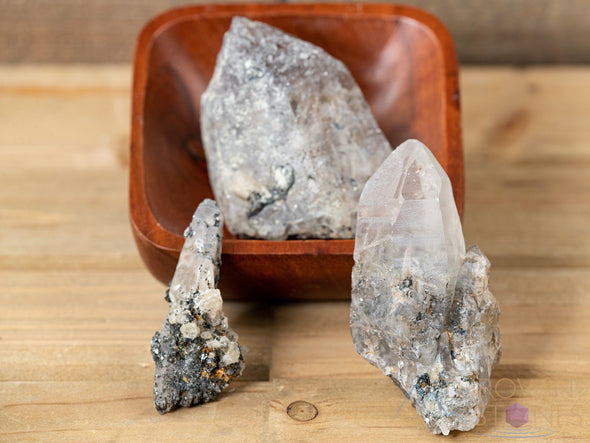 WITCHES FINGER, Clear QUARTZ, Raw Crystal Points - Thick - Metaphysical, Gothic Home Decor, Raw Crystals and Stones, E0481-Throwin Stones
