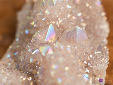 White Angel AURA QUARTZ - Rainbow Quartz Crystal, Spirit Quartz, Crystal Decor, 46682-Throwin Stones