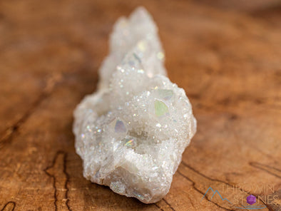 White Angel AURA QUARTZ - Rainbow Quartz Crystal, Spirit Quartz, Crystal Decor, 46689-Throwin Stones