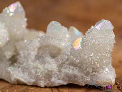 White Angel AURA QUARTZ - Rainbow Quartz Crystal, Spirit Quartz, Crystal Decor, 46689-Throwin Stones