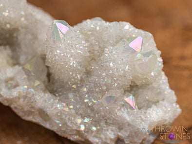 White Angel AURA QUARTZ - Rainbow Quartz Crystal, Spirit Quartz, Crystal Decor, 46689-Throwin Stones