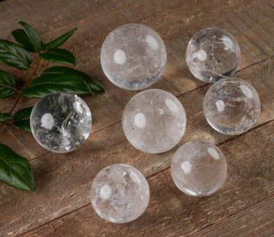 White QUARTZ Crystal Sphere - Crystal Ball, Housewarming Gift, Home Decor, E0637-Throwin Stones