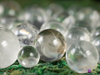 White QUARTZ Crystal Sphere - Irregular - Crystal Ball, Housewarming Gift, Home Decor, E2111-Throwin Stones