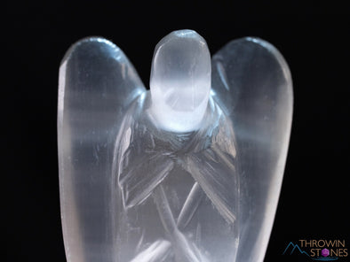 White SELENITE Crystal Angel - Guardian Angel Figurines, Home Decor, Healing Crystals and Stones, E2180-Throwin Stones