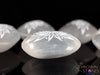 White SELENITE Crystal Palm Stone - Lotus Flower - Worry Stone, Self Care, Healing Crystals and Stones, E2105-Throwin Stones