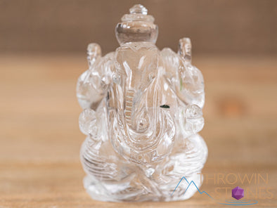 CLEAR HIMALAYAN QUARTZ Crystal Ganesha - Lord Ganesh Statue, Crystal Carving, Home Decor, Healing Crystals and Stones, 40697