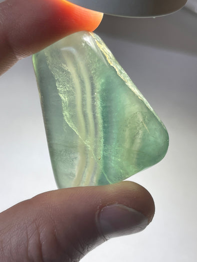 Banded Fluorite XL Tumbled Stone Chian A0086-Throwin Stones